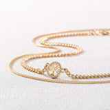 Elegante collar con colgante de mariposa y corazón con letras doradas de doble capa para mujer: regalo de joyería perfecto para bodas y fiestas