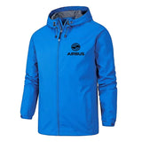Men's Airbus Aviation Jacket – Windproof Pilot Hoodie with Zipper