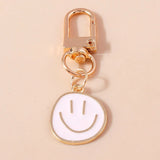 Trendy Smile Face Keychain for Women – Cute Alloy Bag Charm & Key Ring