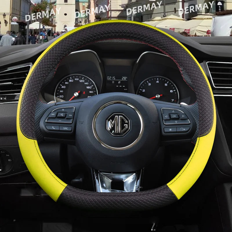 Premium Microfiber Leather Steering Wheel Cover for MG - Durable, Protective, Non-Slip Design
