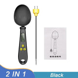 Báscula de cocina digital 2 en 1: cuchara medidora LCD y termómetro para alimentos