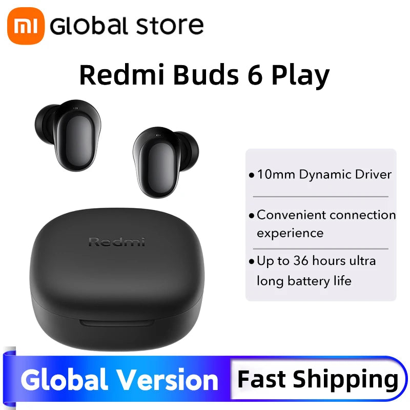 Xiaomi Redmi Buds 6 Play: auriculares TWS Bluetooth 5.4 de alta calidad con cancelación de ruido por IA