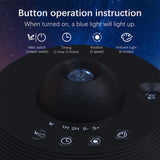 13-in-1 Starry Night LED Projector with Rotation & Timer for Bedroom Ambiance