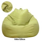 Large Cotton Bean Bag Chair Cover – No-Fill, Comfortable Floor Lounger for Adults