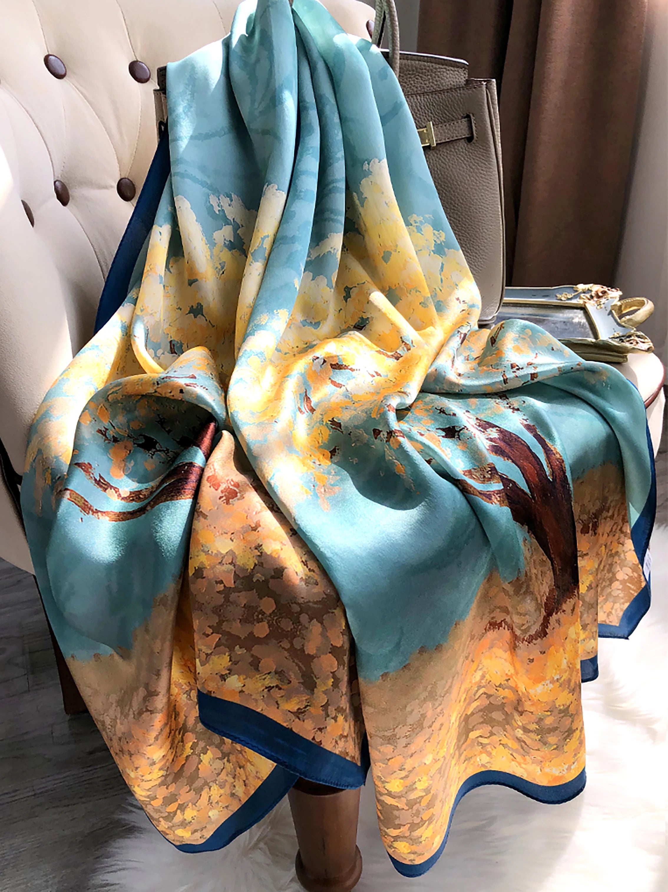 Chic Polyester Scarf & Shawl for Women – Stylish Beach and Everyday Accessory