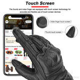 Vintage Leather Motorcycle Gloves – CE Certified with Touchscreen & Knuckle Protection