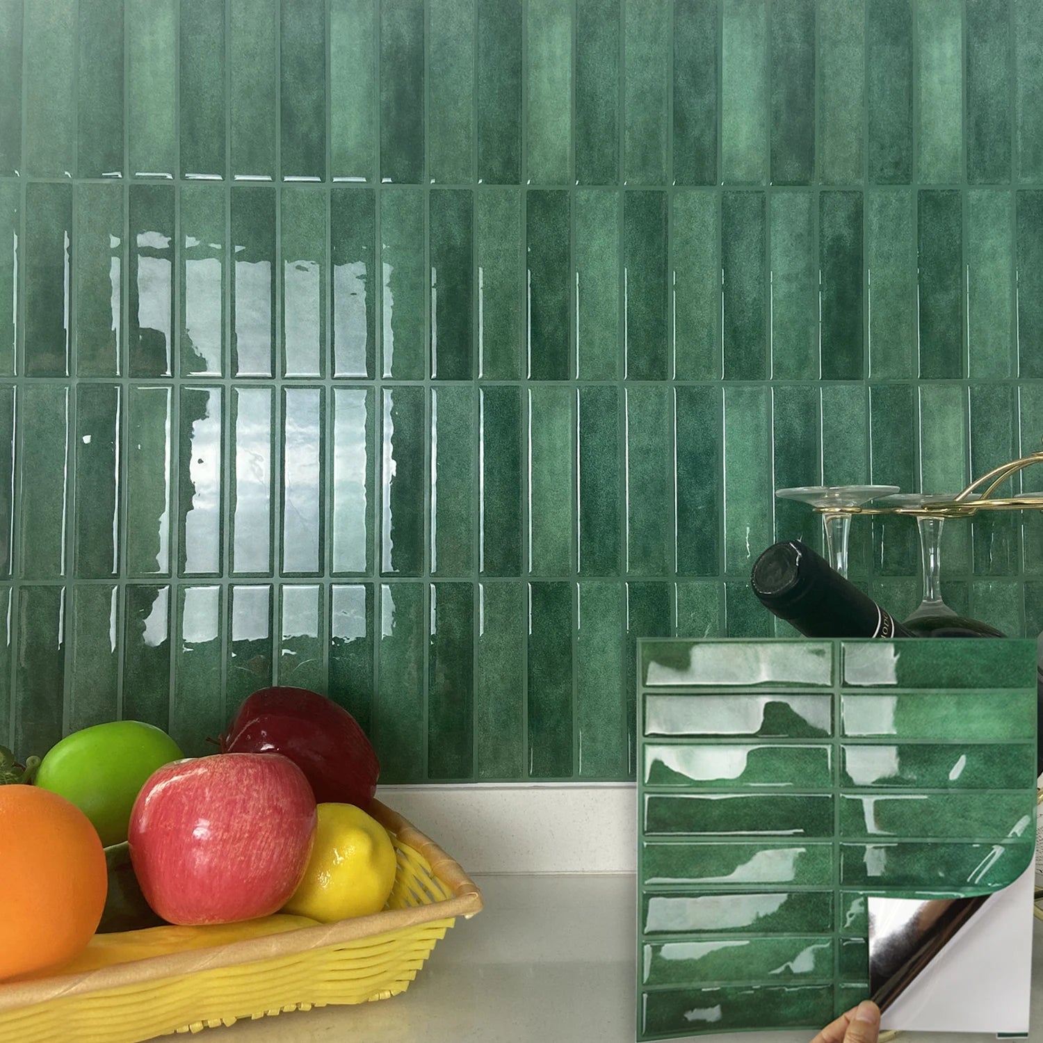 Azulejos 3D autoadhesivos para cocina, baño y decoración de paredes: adhesivos de PVC modernos