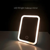 LED Touch Screen Makeup Mirror with 3 Light Modes – USB Rechargeable & Portable