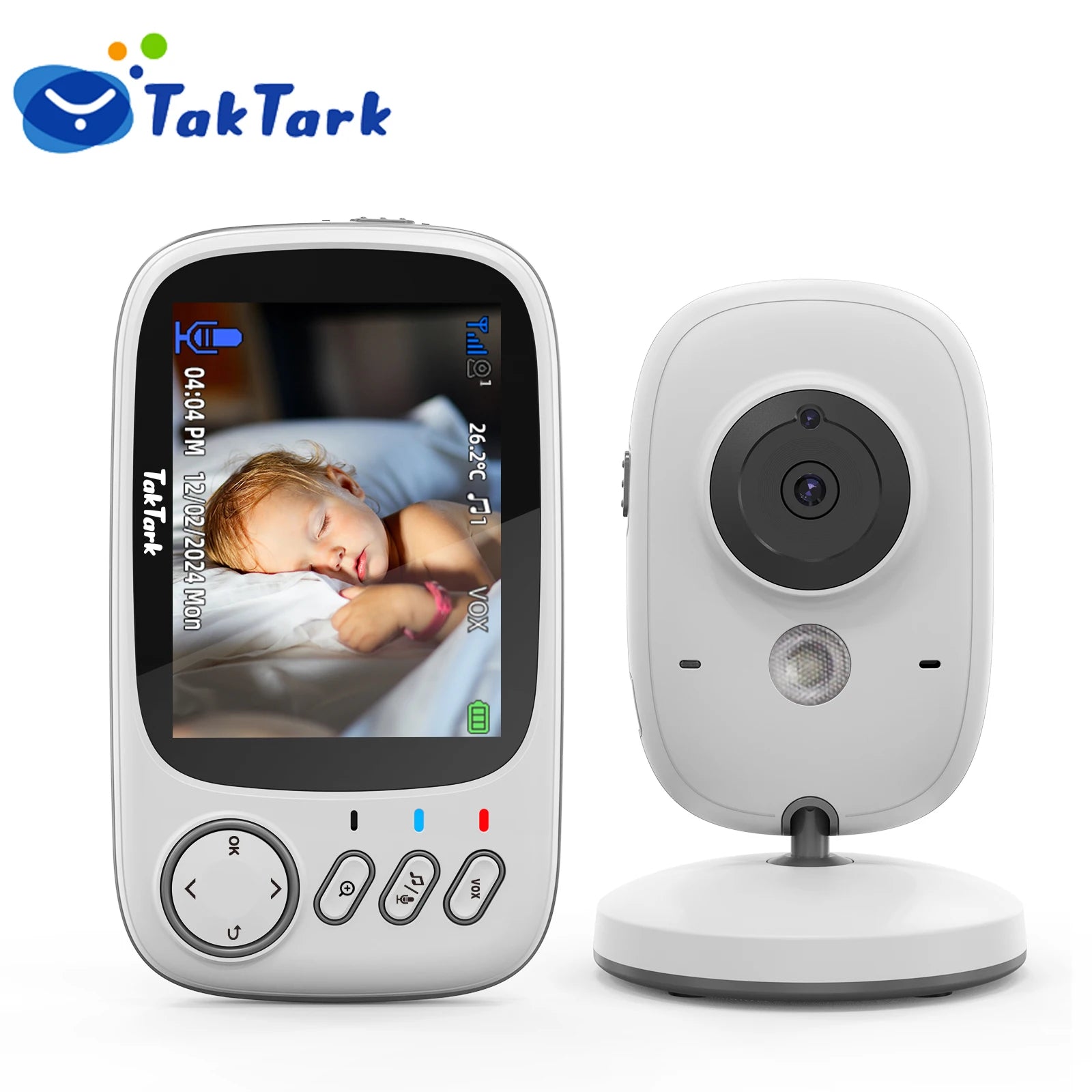 Monitor de video inalámbrico para bebés TakTark: seguro, portátil y repleto de funciones 