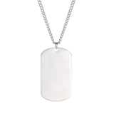 Custom Military Dog Tag Necklace – Personalized Stainless Steel Soldier Name Chain