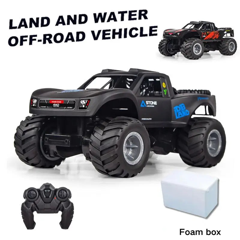 Vehículo acrobático anfibio todoterreno con control remoto JJRC Q156 4WD: juguete de aventura impermeable y todoterreno