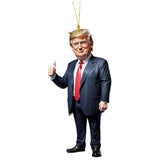 Funny Donald Trump Acrylic Hanging Ornament - Presidential Car Charm & Decor