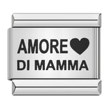 Pulsera italiana modular con dijes colgantes de colores: joyería personalizable de acero inoxidable con detalles de corazón y cristal