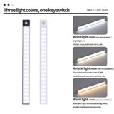 USB Rechargeable Motion Sensor LED Cabinet Light – Dimmable, 3 Color Modes