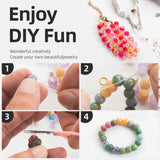 28-Color Glass Beads DIY Jewelry Making Kit – 8mm Round Crystal Beads with Accessories
