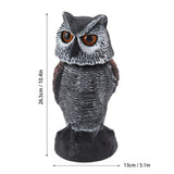 Realistic Shake Head Owl Decoy – Wind-Powered Bird Repellent for Garden, Lawn, and Outdoor Protection