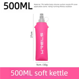 Botella de agua de silicona plegable para deportes al aire libre: ligera y portátil, 500 ml, sin BPA