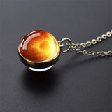 Trendy Glass Ball Pendant Necklace – Unisex Zinc Alloy Chain Design