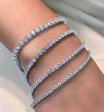 3mm Moissanite Tennis Bracelet - 925 Sterling Silver Sparkling Women's Jewelry