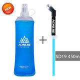 Botella de agua plegable Soft Flask de 250 ml/500 ml, paquete de hidratación sin BPA para correr, hacer senderismo y andar en bicicleta