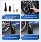 Rechargeable Electric Bike Pump with Digital Pressure Gauge