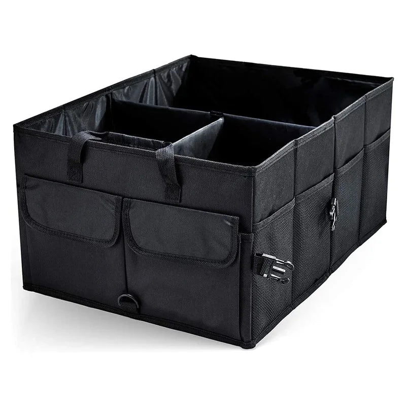 2000L Heavy-Duty Car Trunk Organizer - Collapsible Storage Box with Multiple Compartments