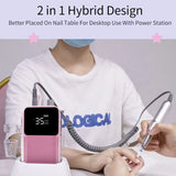 Professional Electric Nail Drill Machine – 35,000 RPM with Variable Speed & Smart Charging Dock