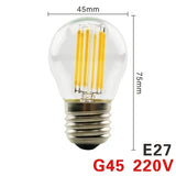 Vintage LED Edison Bulb – E14 & E27 | 2W-8W | 220V | Warm White Filament Light