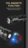 Compact USB Rechargeable LED Flashlight – Portable Tactical Torch with Magnetic Base