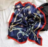 Luxury 70×70cm Silk Square Scarf – Elegant Satin Hairband & Neckerchief