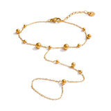 Trendy Gold Plated Stainless Steel Charm Bracelet for Women