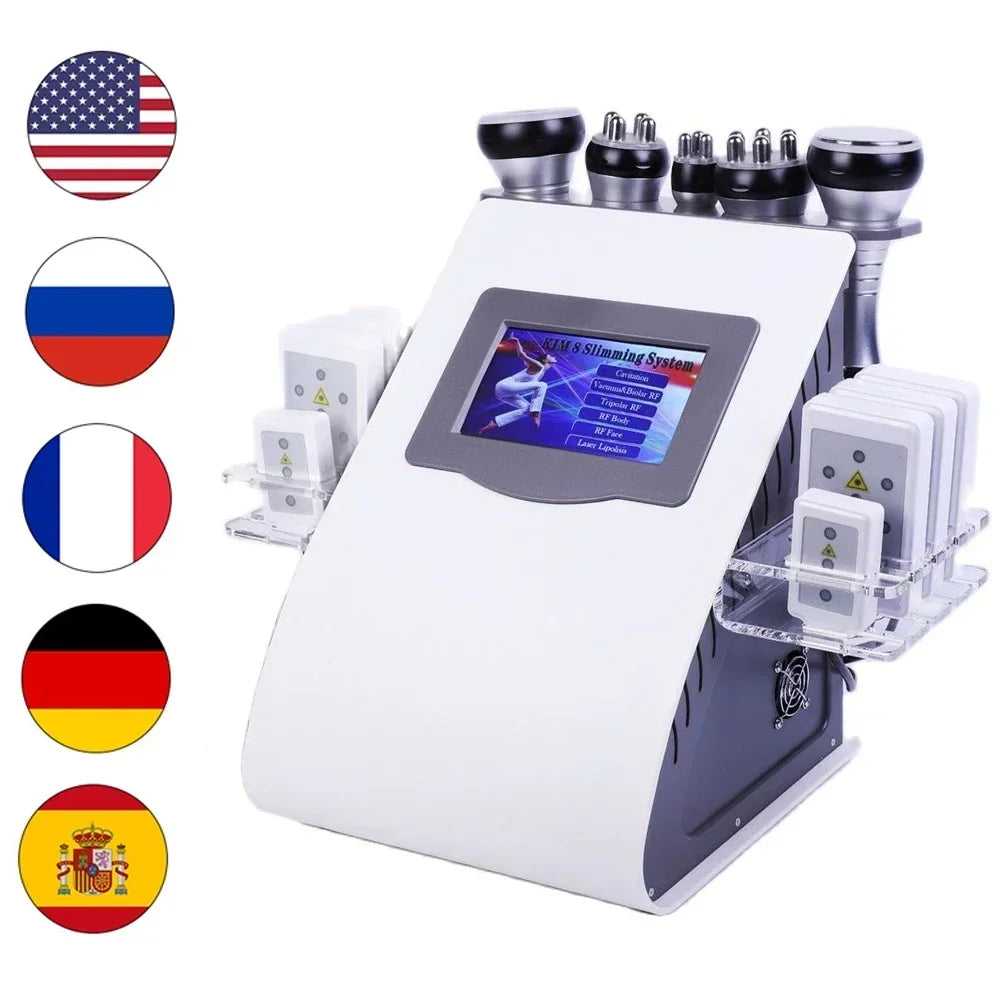 Multifunctional Fat Reduction and Skin Tightening Device with Ultrasound, RF, and Vacuum Technology