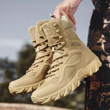 Men's Tactical Desert Combat Boots - Durable Leather Hiking & Work Boots