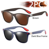 Vintage Square Unisex Sunglasses – Polarized Anti-Glare UV400 Shades for Driving & Fishing