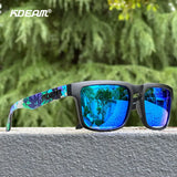 KDEAM Unisex Polarized Square Sunglasses – UV400 Anti-Blue Light Eyewear for Driving, Fishing & Computer Use