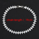 Geometric Charm Bracelet with Cubic Zirconia for Women