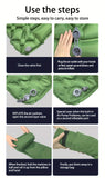 Inflatable Camping Sleeping Mat with Built-in Pillow and Foot Pump