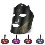 4-Color LED Silicone Face & Neck Mask for Anti-Aging, Acne Treatment, and Skin Rejuvenation – Infrared Therapy Included