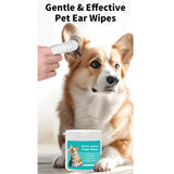 Pet Ear Cleaning Wipes for Dogs & Cats – 50PCS Gentle Ear Care Pads