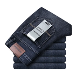 Men’s Slim Fit Stretch Denim Jeans – Smart Casual Straight-Leg Pants for All Seasons
