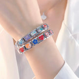 Pulsera de eslabones de cadena de acero inoxidable para mujer: joyería con diseño animal clásico 