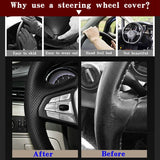 Custom Fit Car Steering Wheel Cover - Non-Slip, Breathable Protection for Comfort and Style