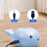USB-Powered Floating Ball Cat Toy – Whale-Shaped Interactive Toy with Cooling Fan