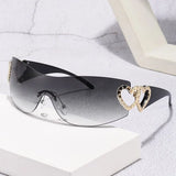 2023 Women’s Luxury Rimless Sunglasses – UV400 Protection, Lightweight & Stylish