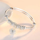 925 Sterling Silver Open Cuff Bracelet for Women - Trendy Adjustable Bangle Jewelry
