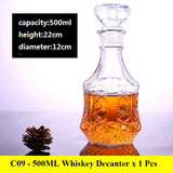 Decantador de whisky novedoso: botella de vidrio sin plomo para licor, whisky escocés y bourbon