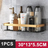 Estante de almacenamiento de aluminio para baño y cocina montado en la pared