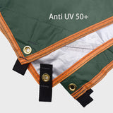 Lona impermeable para acampar: toldo ultraligero para exteriores y carpa para playa, jardín y senderismo 