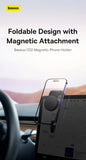 Baseus Magnetic Car Phone Holder – Foldable 360° Dashboard Mount for iPhone & All Smartphones