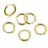 4-Pair Gold Plated Stainless Steel Huggie Hoop Earrings Set – Unisex Small Cartilage & Stackable Ear Hoops